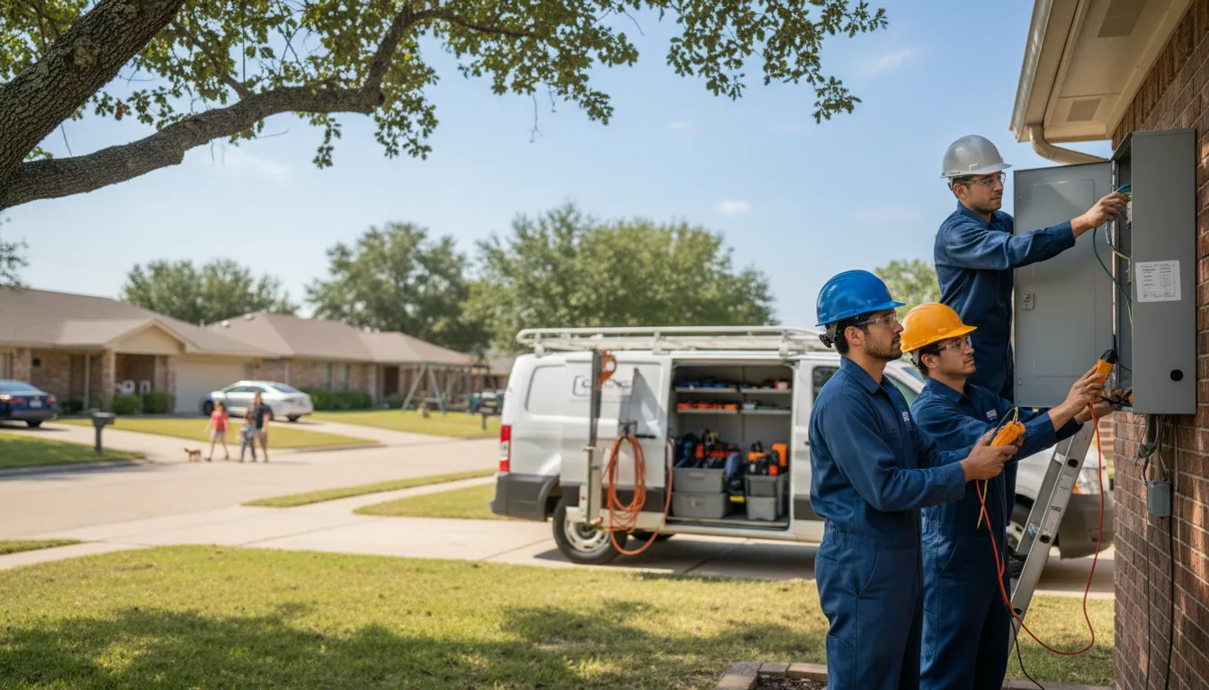 Certified electrician providing emergency electrical services in Penelope, TX